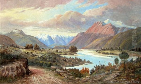 Dart Valley, Central Otago Oil Painting by Thomas Henry Bone