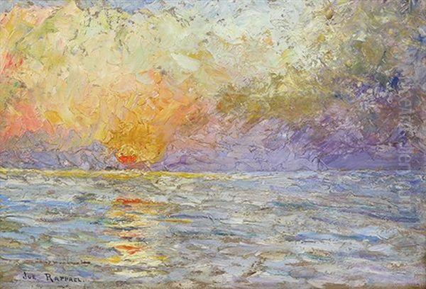 Sunset Oil Painting by Joseph Raphael