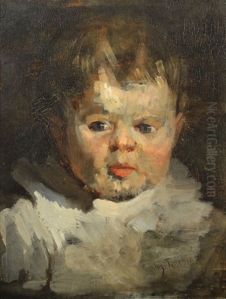 Portrait Of The Artist's Son Oil Painting by Joseph Raphael