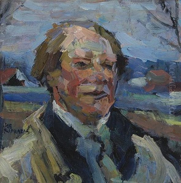 Self Portrait Oil Painting by Joseph Raphael