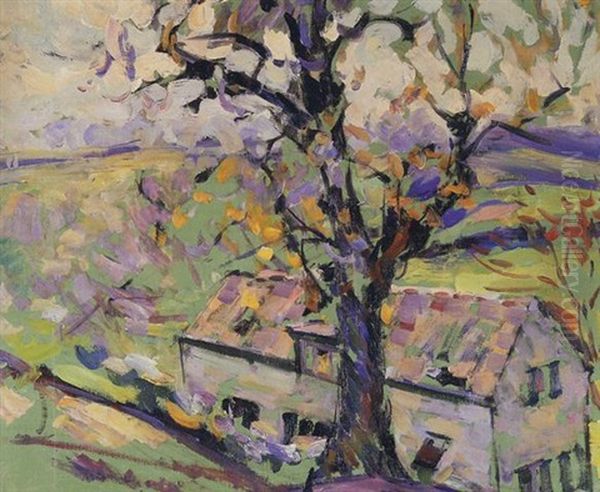 House Under The Tree Oil Painting by Joseph Raphael