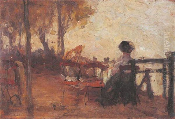 Sur La Terrasse Oil Painting by Joseph Raphael