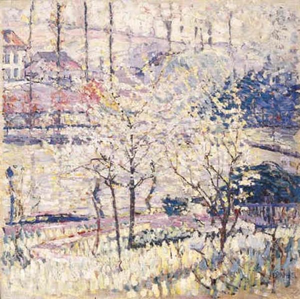 Printemps A Uccle Oil Painting by Joseph Raphael