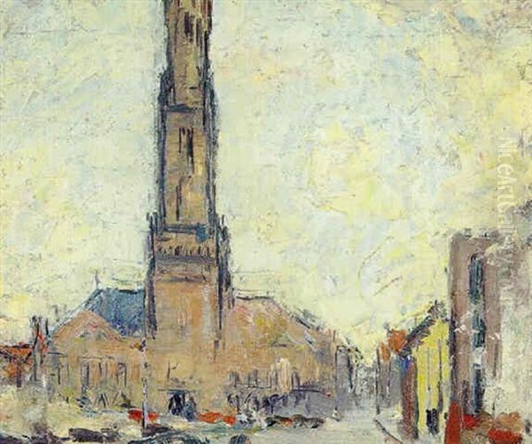 The Belfry, Bruges, 1932 Oil Painting by Joseph Raphael