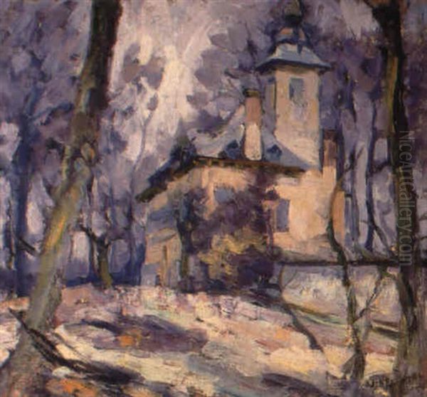 Chateau In The Woods Oil Painting by Joseph Raphael