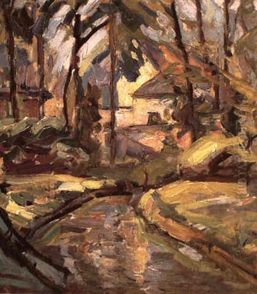 House In A Clearing Oil Painting by Joseph Raphael