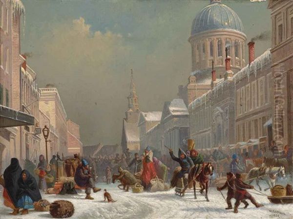 Bonsecours Market, Montreal Oil Painting by William Raphael