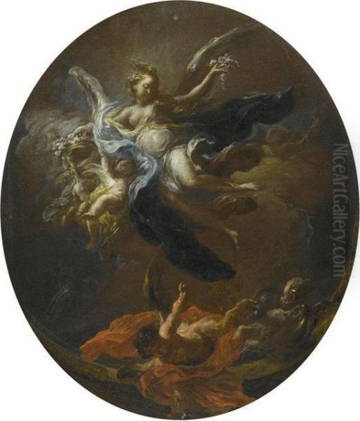 Allegory Of Glory. Oil Painting by Matteo Bonecchi