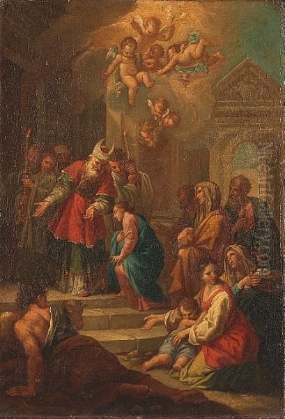 The Presentation In The Temple Oil Painting by Matteo Bonecchi