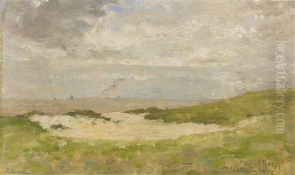 2 Olgemalde: Blick Auf Die Nordsee Bei Duhnen Oil Painting by Heinrich Rasch