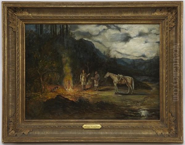 Hunters Yarn Oil Painting by Henry Raschen