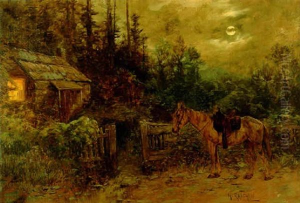 An Evening Visit Oil Painting by Henry Raschen