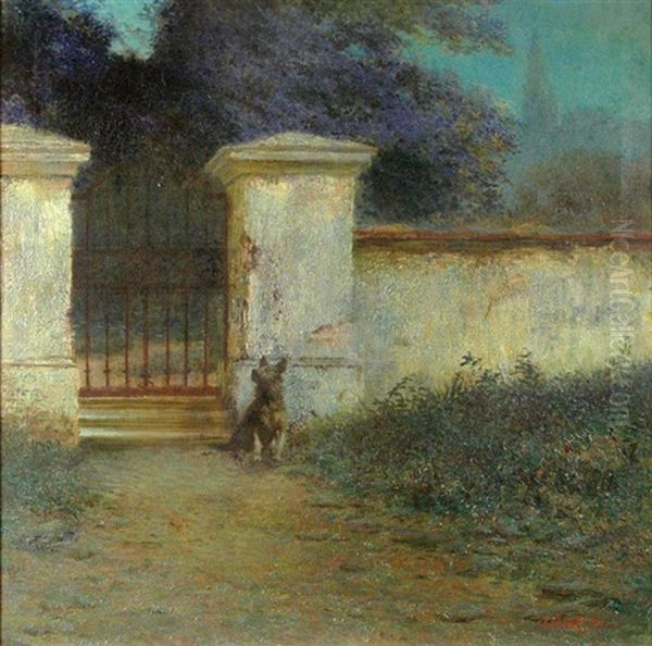 By The Palace Park Oil Painting by Karel Rasek