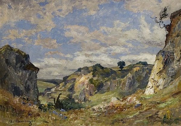 In The Uplands Oil Painting by Alfred Rasenberger