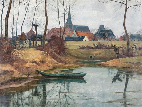 Spring Near Rheindorf Oil Painting by Alfred Rasenberger