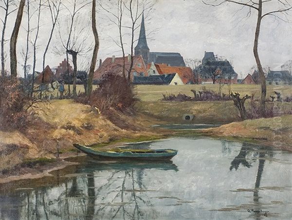 Vorfruhling Bei Rheindorf Oil Painting by Alfred Rasenberger