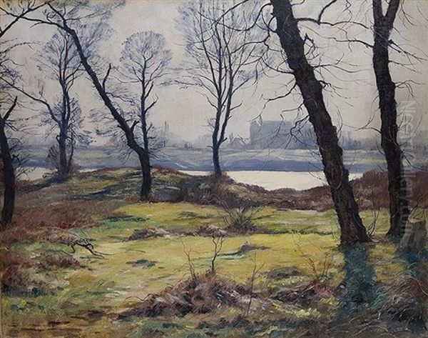 Winterstimmung Am Gutshof Oil Painting by Alfred Rasenberger