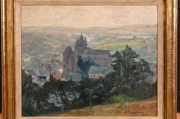 Schlos Burg Oil Painting by Alfred Rasenberger