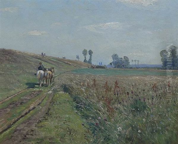 Sommerlandschaft Bei Kaiserswerth Oil Painting by Alfred Rasenberger