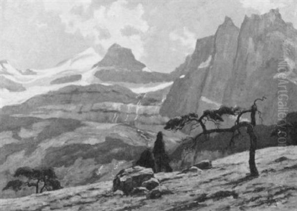 Doldenhorn Bei Kandersteg Oil Painting by Alfred Rasenberger