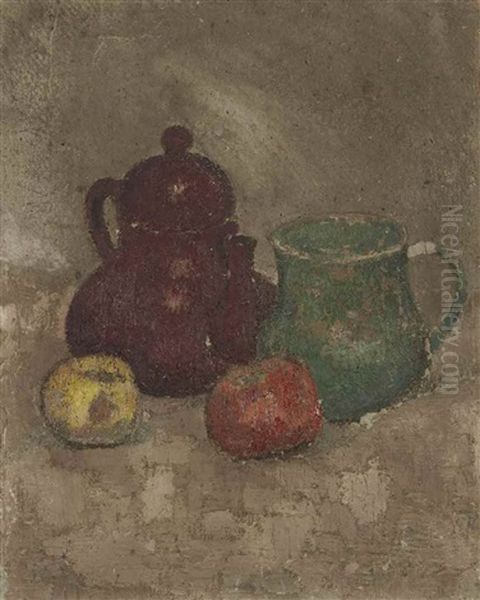 Nature Morte Aux Pommes, A La Cruche Et A La Theiere Oil Painting by Georges Rasetti