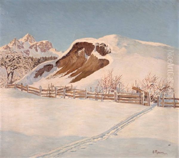 Winter Im Hochgebirge Oil Painting by Otto Rasim