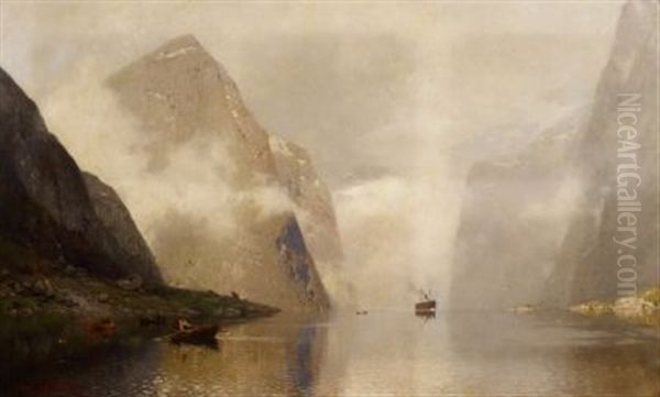 Morgennebel Im Fjord by Georg Anton Rasmussen