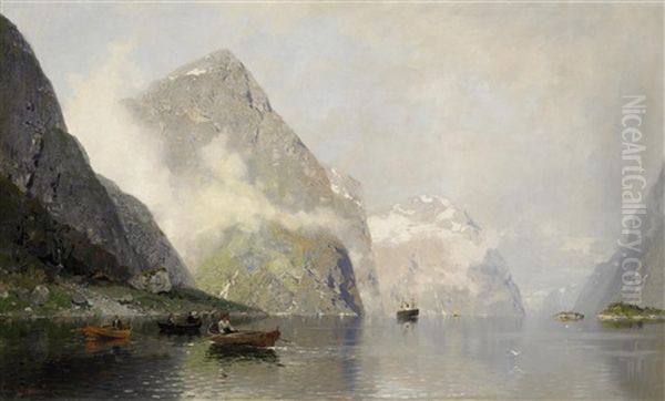 Sommertag Im Fjord Oil Painting by Georg Anton Rasmussen