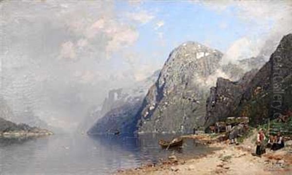 I Vannkanten Oil Painting by Georg Anton Rasmussen