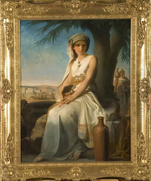 Jeune Orientale Aux Bijoux Oil Painting by Jacques Louis Bonet