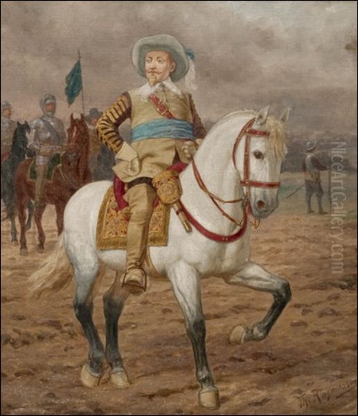 Kustaa Ii Adolf Hevosineen (gustaf Ii Adolf And His Horse) by Thorvald Rasmussen