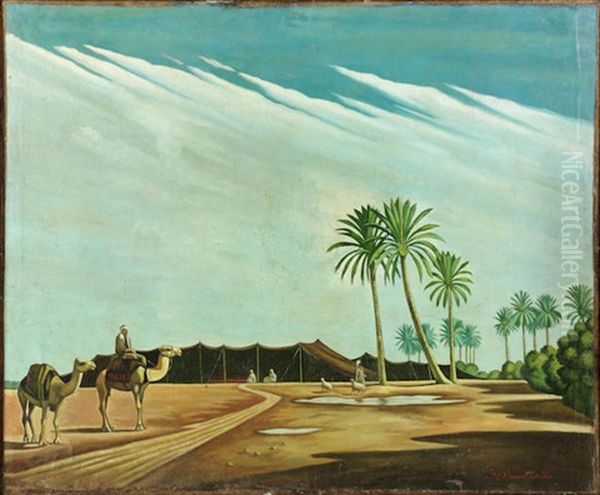 View Of Bedieh (the Wilderness) by Abdul Qadir al Rassam