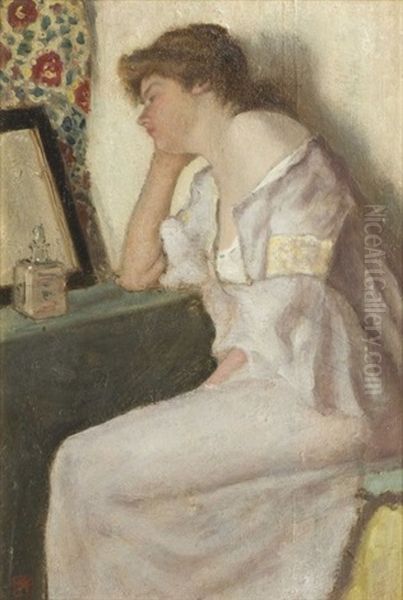 Femme Pensive Oil Painting by Armand Rassenfosse