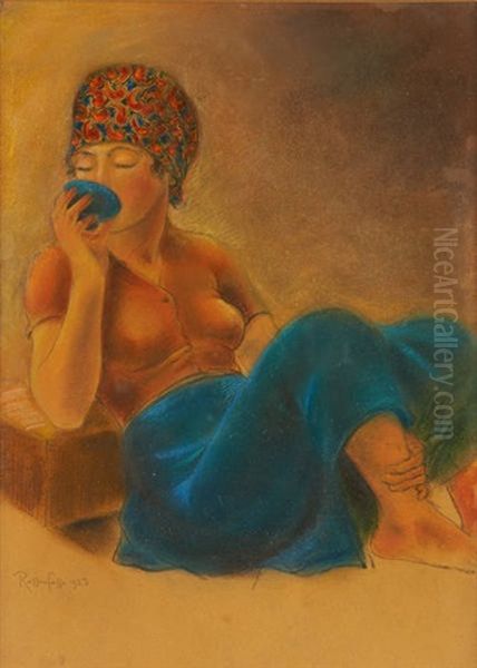 La Femme Au Bol Oil Painting by Armand Rassenfosse