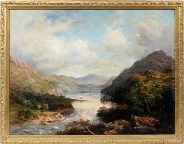 Mountain River Scene by Harold Steward Rathbone