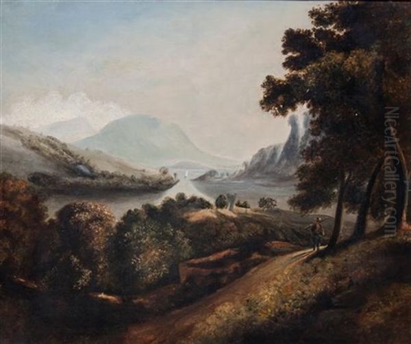 Foot Of The Highlands Oil Painting by John Rathbone