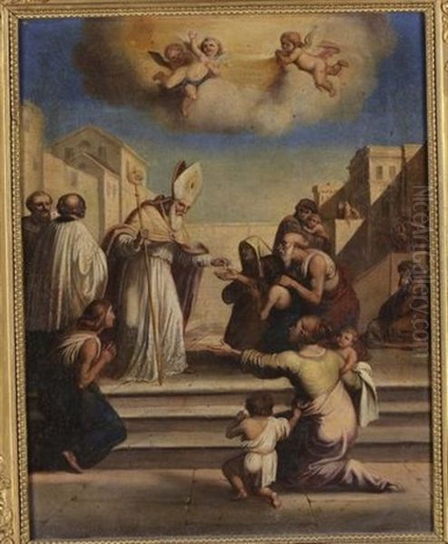 L'elemosina Di San Martino Oil Painting by Giovanni Agostino Ratti