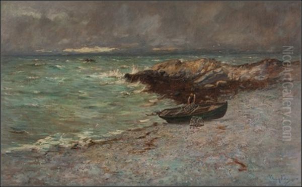 Far Wind And Rain Oil Painting by Alexander Wellwood Rattray