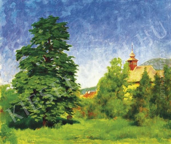 Nagybanya Landscape Oil Painting by Peter Ratz