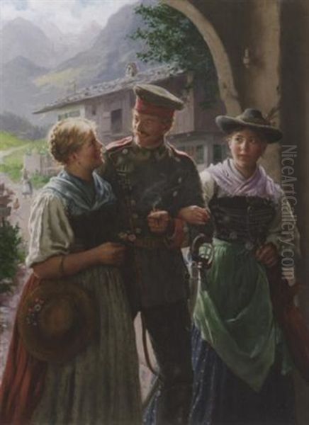 Gluckliche Heimkehr Oil Painting by Emil Rau