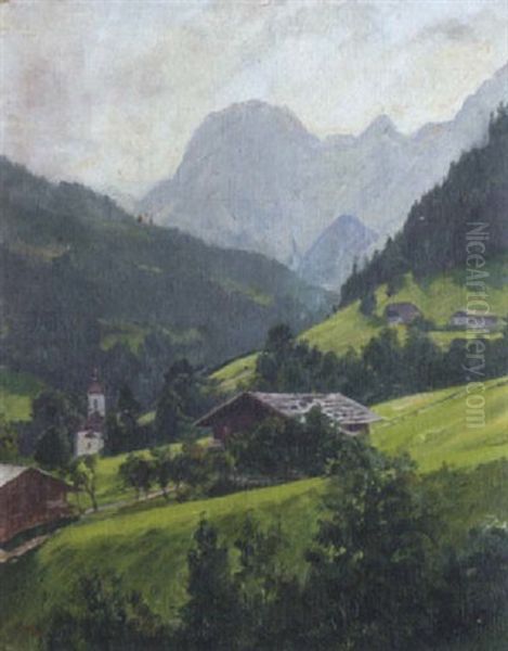 In Der Ramsau Oil Painting by Emil Rau