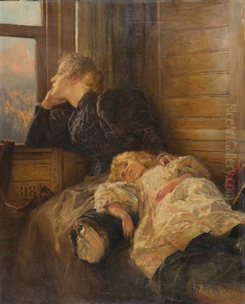 In Die Welt Hinaus Oil Painting by Wilhelm Karl Raeuber