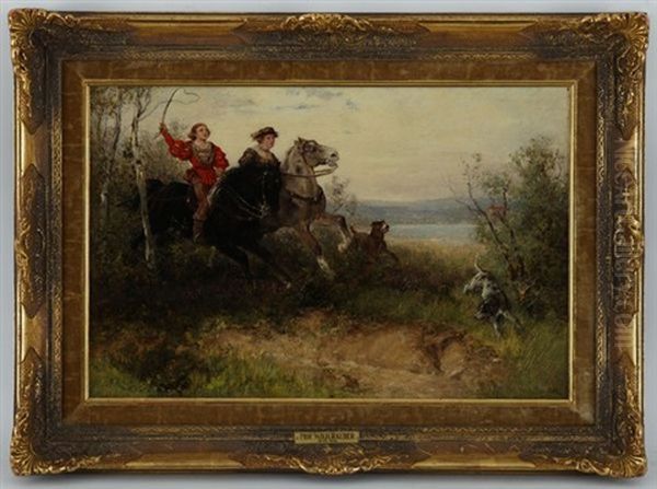 Chasse A Courre Oil Painting by Wilhelm Karl Raeuber