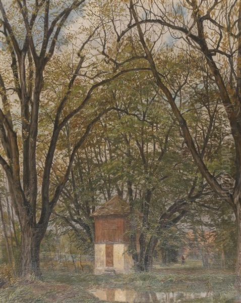 Vorratshaus Im Laubwald Oil Painting by Robert Raudner