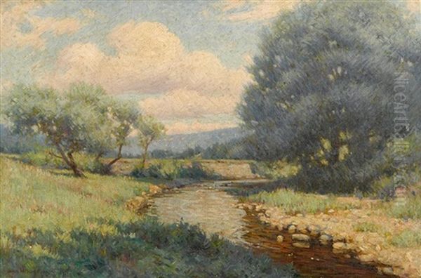 River Through The Glen Oil Painting by John Willard Raught