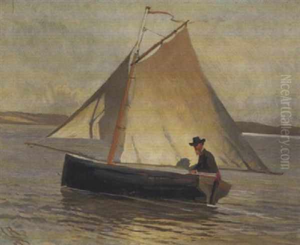 Segelpartie Auf Dem Chiemsee Oil Painting by Karl Raupp