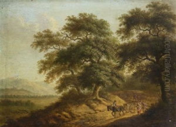 Baumlandschaft Oil Painting by Friedrich Rauscher