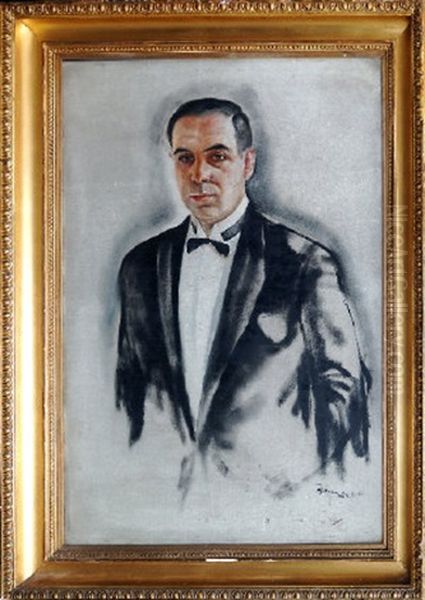 Portrait Of A Gentleman Purported To Be Dr. Hegabus Oil Painting by Gyoergy Rauscher