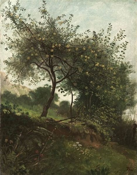 Pommier A Proveysieux Oil Painting by Theodore Ravanat