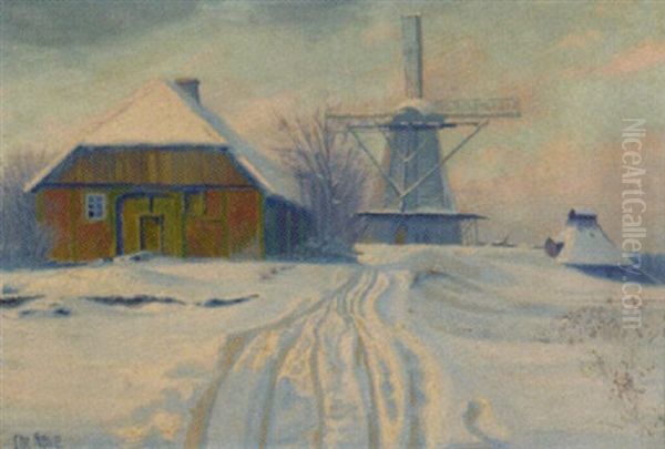 Winterlandschaft Oil Painting by Christopher Rave